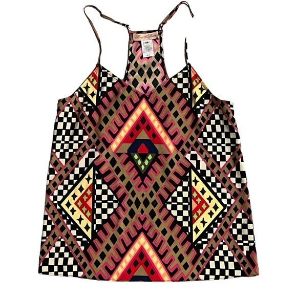 Mara Hoffman Geo Bazaar racerback tank top XS T back strappy abstract geometric - Picture 2 of 11
